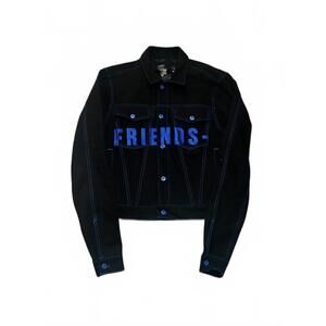 Rare Vlone Friends Denim Jacket – Black / Blue – Size Large